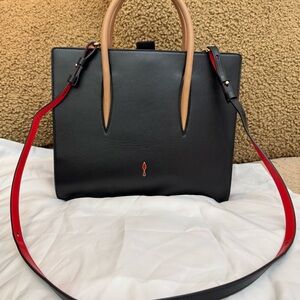 Christian Louboutin Paloma Black w/ Red & Leopard Accents